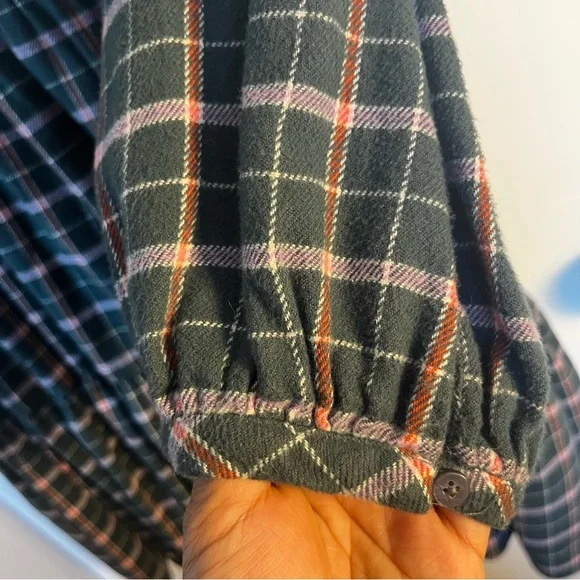 Madewell Flannel Colette Mini Dress Plaid Size 14 Cottagecore Winter Grunge - Picture 8 of 16